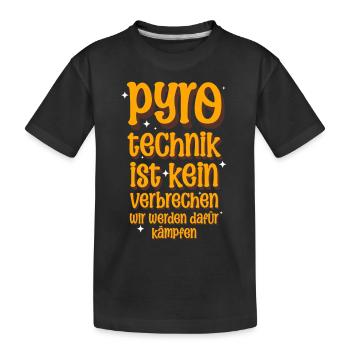 La pyrotechnie n’est pas un crime - Meme Spruch - T-shirt bio Premium Enfant - noir - Devant