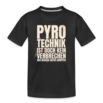 La pyrotechnie n’est pas un crime - Meme Spruch - T-shirt bio Premium Enfant - noir - Devant