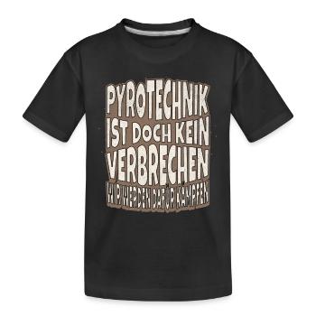 La pyrotechnie n’est pas un crime - Meme Spruch - T-shirt bio Premium Enfant - noir - Devant