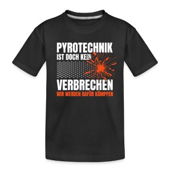 La pyrotechnie n’est pas un crime - Meme Spruch - T-shirt bio Premium Enfant - noir - Devant