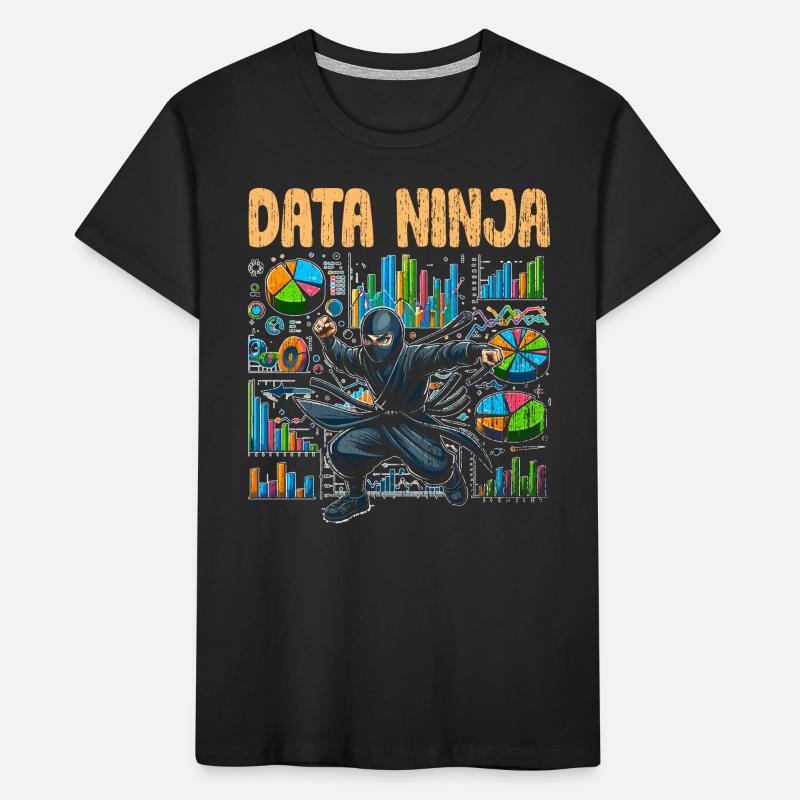 Data Ninja Retro Data Science Deep Learning pour T-shirt bio Premium Enfant