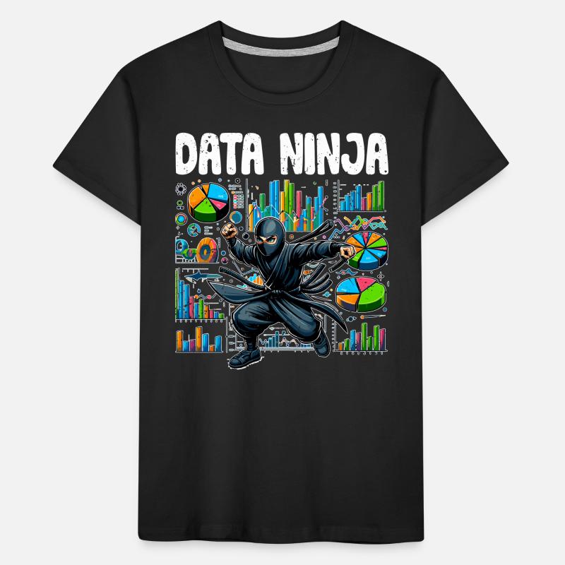 Data Ninja Funny Data Science Deep Learning pour T-shirt bio Premium Enfant
