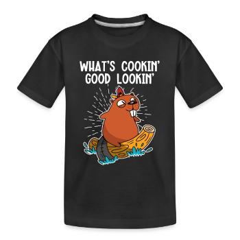 Qu’est-ce qui mijote bien en Amérique du Nord - T-shirt bio Premium Enfant - noir - Devant