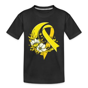 Enfant Cancer Survivant du Cancer - T-shirt bio Premium Enfant - noir - Devant