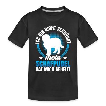Sheep Poodle Healed Me Old German Herding Dog - Kids' Premium Organic T-Shirt - black - Front