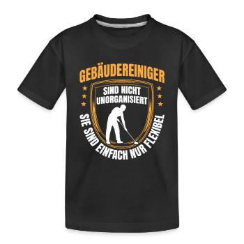 Les nettoyants pour bâtiments sont des nettoyeurs de vitres flexibles - T-shirt bio Premium Enfant - noir - Devant