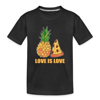 Ananas - Kinder Premium Bio T-Shirt - Schwarz - Vorne