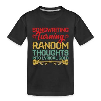 Musician Songwriter Singer Musician Music Music Pr - Kids' Premium Organic T-Shirt - black - Front