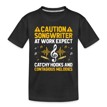 Musicien Auteur-compositeur Chanteur Musicien Musique Musique Pr - T-shirt bio Premium Enfant - noir - Devant