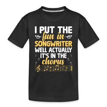 Musicien Auteur-compositeur Chanteur Musicien Musique Musique Pr - T-shirt bio Premium Enfant - noir - Devant