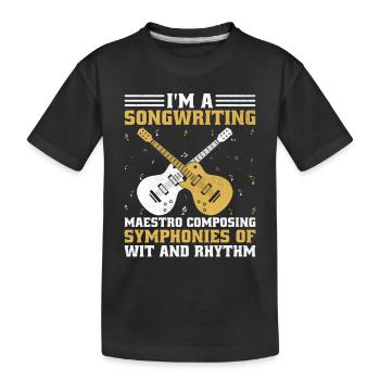 Musiker Songwriter Sänger Musiker Musik Musik Pr - Kinder Premium Bio T-Shirt - Schwarz - Vorne