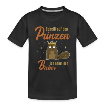 Ich nehm den Bieber Castor eurasien d'Amérique du Nord - T-shirt bio Premium Enfant - noir - Devant