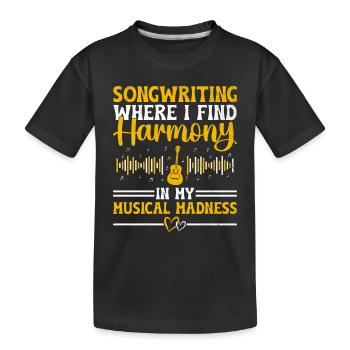 Musicien Auteur-compositeur Chanteur Musicien Musique Musique Pr - T-shirt bio Premium Enfant - noir - Devant