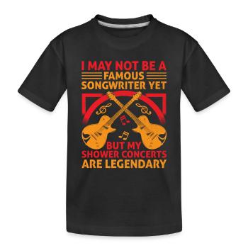 Musicien Auteur-compositeur Chanteur Musicien Musique Musique Pr - T-shirt bio Premium Enfant - noir - Devant