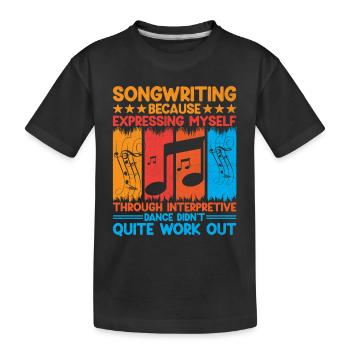 Musiker Songwriter Sänger Musiker Musik Musik Pr - Kinder Premium Bio T-Shirt - Schwarz - Vorne