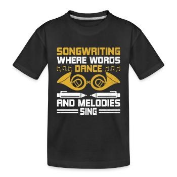 Musicien Auteur-compositeur Chanteur Musicien Musique Musique Pr - T-shirt bio Premium Enfant - noir - Devant