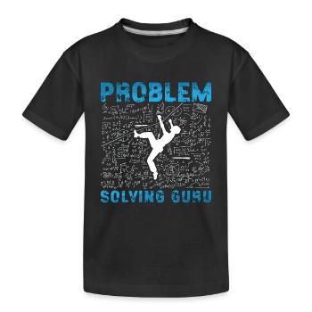 Admin Assistant Problem Solving Guru Office Clerk - Kids' Premium Organic T-Shirt - black - Front
