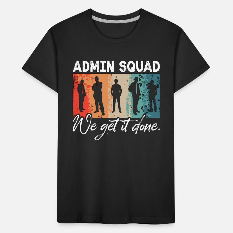 Admin Assistant Admin Squad We Get Retro Secretary Kinder Premium Bio T-Shirt