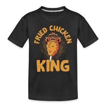Fried Chicken King Fry Fast Food - Kids' Premium Organic T-Shirt - black - Front