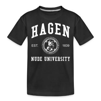 Hagen Nude University Universität Hochschule Uni - T-shirt bio Premium Enfant - noir - Devant