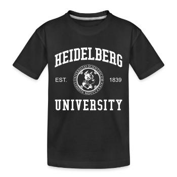 Heidelberg University Universität Hochschule Uni - Kinder Premium Bio T-Shirt - Schwarz - Vorne