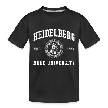 Heidelberg Nude University Hochschule Universität - Kinder Premium Bio T-Shirt - Schwarz - Vorne