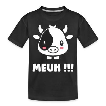 vache - T-shirt bio Premium Enfant - noir - Devant