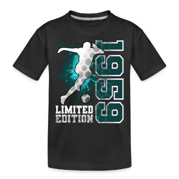 1959 Geboren Fußball Limited Edition Geburtstag - Kinder Premium Bio T-Shirt - Schwarz - Vorne