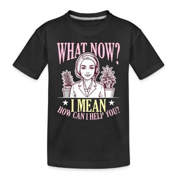 Réceptionniste Qu’est-ce que je veux dire Réceptionniste de bureau - T-shirt bio Premium Enfant - noir - Devant
