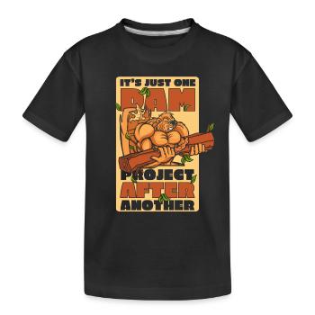 Ein Staudammprojekt nach dem anderen in Nordamerika - Kinder Premium Bio T-Shirt - Schwarz - Vorne