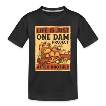 Un projet de barrage après un autre en Amérique du Nord - T-shirt bio Premium Enfant - noir - Devant