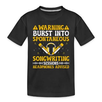 Musicien Auteur-compositeur Chanteur Musicien Musique Musique Pr - T-shirt bio Premium Enfant - noir - Devant