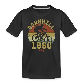 Anniversaire Vélo de descente Mai 1980 - T-shirt bio Premium Enfant - noir - Devant