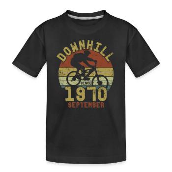Anniversaire Vélo de descente Septembre 1970 - T-shirt bio Premium Enfant - noir - Devant