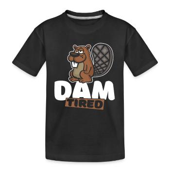 Mère Fatigué Ricin Eurasien d’Amérique du Nord - T-shirt bio Premium Enfant - noir - Devant
