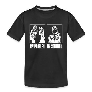 Réceptionniste Mon problème Mon pictogramme Maman Secrétaire - T-shirt bio Premium Enfant - noir - Devant
