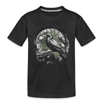 Corbeau magique Corbeau Halloween Corbeau occulte - T-shirt bio Premium Enfant - noir - Devant