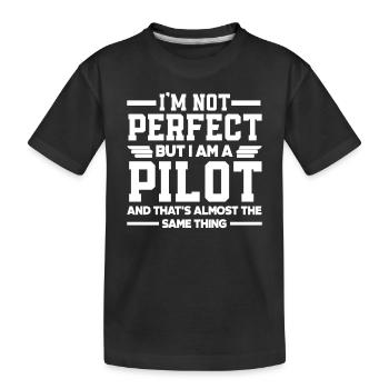 Pilote Drôle Dicton Pilotes - T-shirt bio Premium Enfant - noir - Devant
