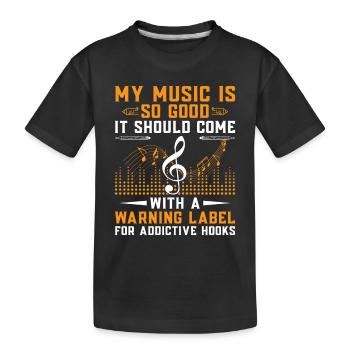 Musicien Auteur-compositeur Chanteur Musicien Musique Musique Pr - T-shirt bio Premium Enfant - noir - Devant