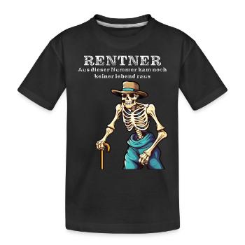 RENTNER - Kinder Premium Bio T-Shirt - Schwarz - Vorne