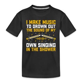 Musicien Auteur-compositeur Chanteur Musicien Musique Musique Pr - T-shirt bio Premium Enfant - noir - Devant