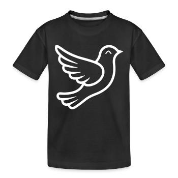Taube - Kinder Premium Bio T-Shirt - Schwarz - Vorne