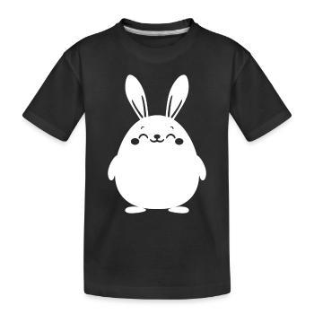 Petit bébé lapin - T-shirt bio Premium Enfant - noir - Devant