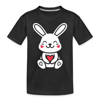 Petit bébé lapin - T-shirt bio Premium Enfant - noir - Devant
