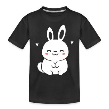 Petit bébé lapin - T-shirt bio Premium Enfant - noir - Devant