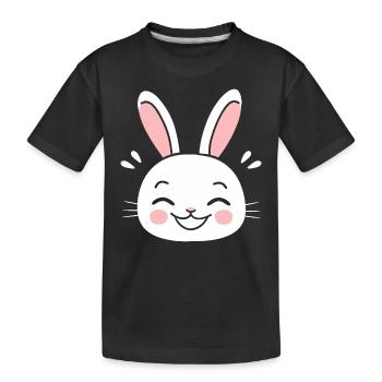 Petit bébé lapin - T-shirt bio Premium Enfant - noir - Devant