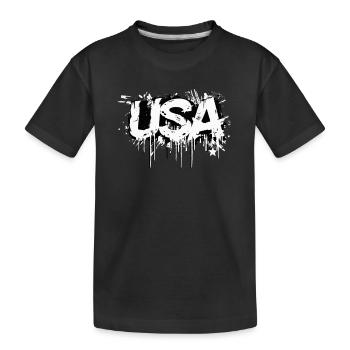 États-Unis Graffiti Jour de l’indépendance américaine - T-shirt bio Premium Enfant - noir - Devant