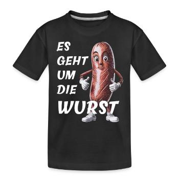TOUT EST UNE QUESTION DE SAUCISSON - T-shirt bio Premium Enfant - noir - Devant