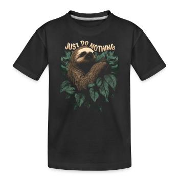 Einfach nichts tun - To Do List Nichts - Kinder Premium Bio T-Shirt - Schwarz - Vorne