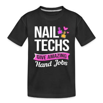 Créatrice d'ongles, esthéticienne, cosmétique pour les ongles - T-shirt bio Premium Enfant - noir - Devant